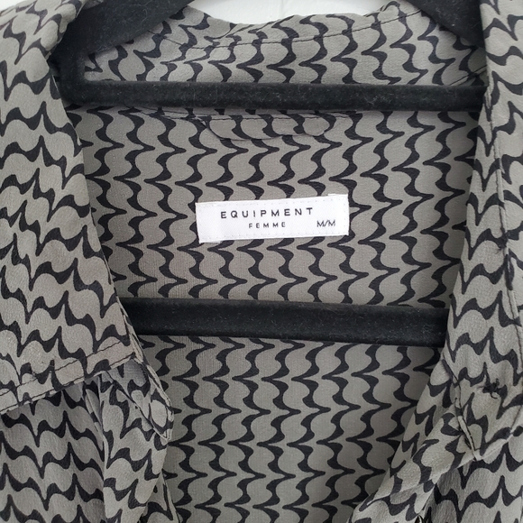 Equipment Femme Belted Silk Shirt Dress - Picture 9 of 10